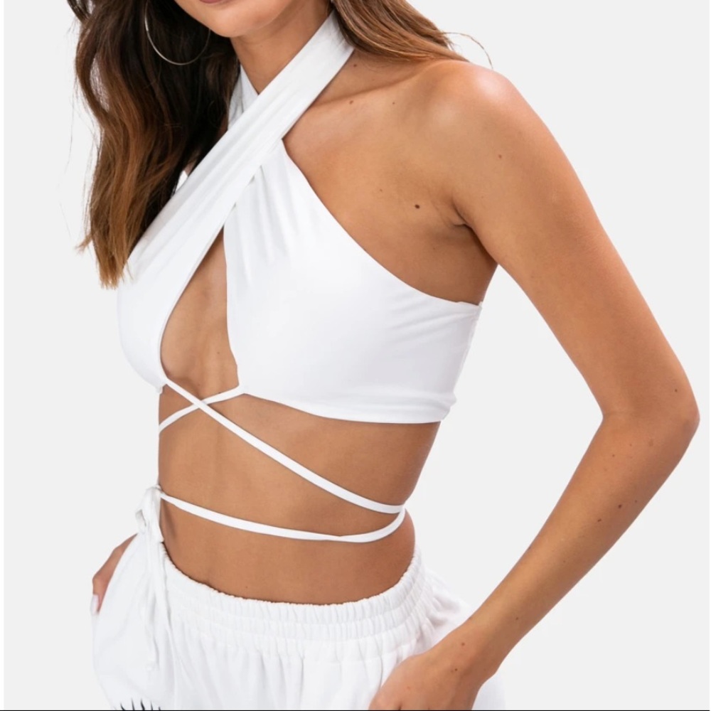 Adika Luka Cross Wrap Halter Top